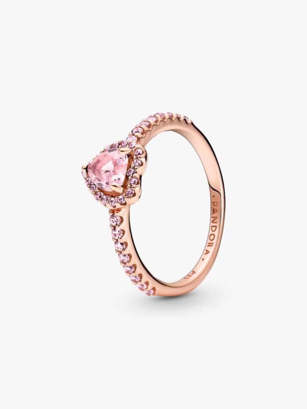 Pandora Sparkling Elevated Heart Ring